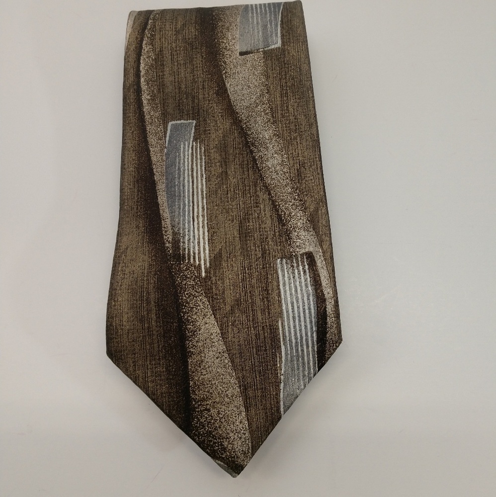String Beans men's tie USA polyester browns